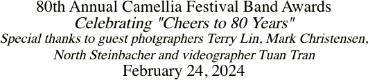 80th Annual Camellia Festival Band