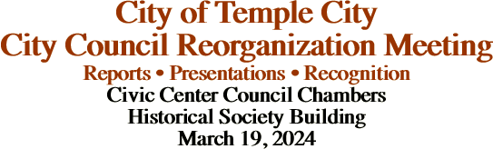 City of Temple City City Council