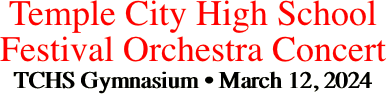 Temple City High School Festival Orchestra