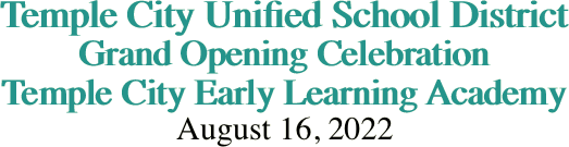 Temple City Unified School District Grand
