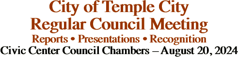 City of Temple City Regular Council