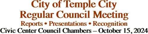 City of Temple City Regular Council