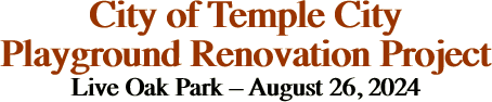 City of Temple City Playground Renovation