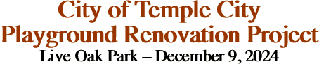 City of Temple City Playground Renovation