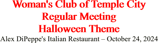 Woman's Club of Temple City Regular