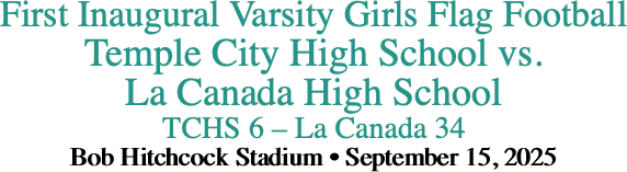 First Inaugural Varsity Girls Flag