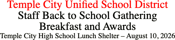 Temple City Unified School District Staff