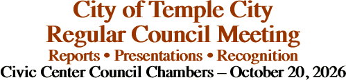 City of Temple City Regular Council