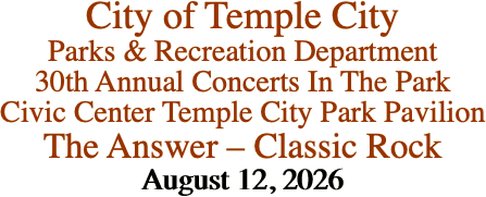 City of Temple City Parks &