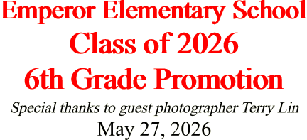 Emperor Elementary School Class of 2026 6th