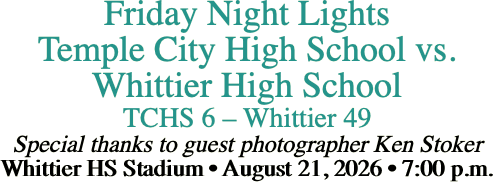 Friday Night Lights Temple City High