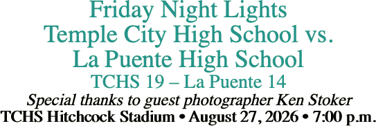 Friday Night Lights Temple City High