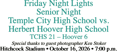 Friday Night Lights Senior Night Temple City