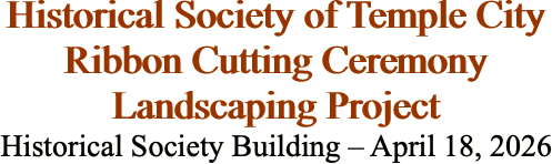 Historical Society of Temple City Ribbon