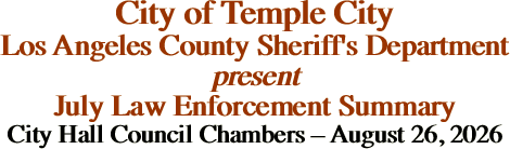 City of Temple City Los Angeles