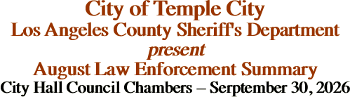 City of Temple City Los Angeles