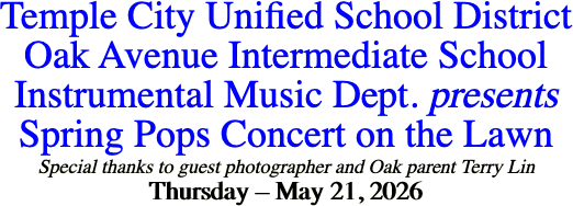 Temple City Unified School District Oak