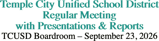 Temple City Unified School District