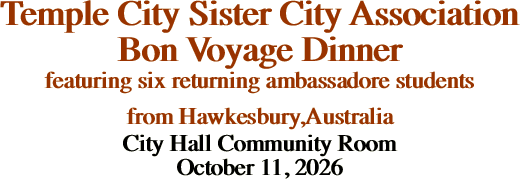 Temple City Sister City Association Bon