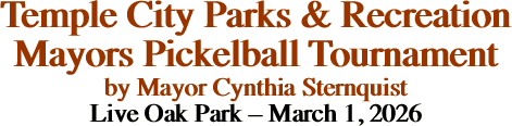 Temple City Parks & Recreation Mayors