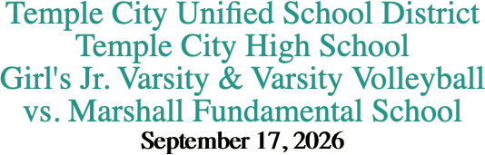 Temple City Unified School District Temple