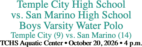 Temple City High School vs. San