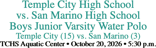 Temple City High School vs. San