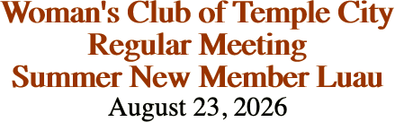 Woman's Club of Temple City Regular