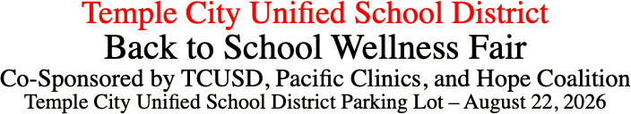 Temple City Unified School District Back