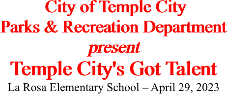  City of Temple City Parks